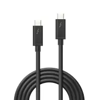 Lindy 41557 Thunderbolt-kaabel 2 m 20 Gbit/s Must – pilt 2