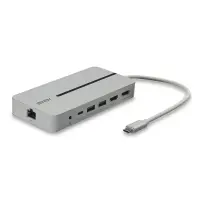 Lindy 43360 sülearvuti dokk ja pordireplikaator Juhtmega ühendatud USB 3.2 Gen 1 (3.1 Gen 1) Type-C Hõbe, Valge – pilt 3