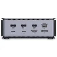 Lindy 43372 sülearvuti dokk ja pordireplikaator Dokkimine USB4 Söehall – pilt 3