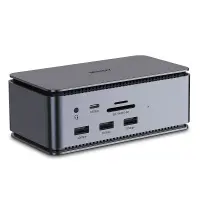 Lindy 43372 sülearvuti dokk ja pordireplikaator Dokkimine USB4 Söehall – pilt 4