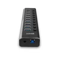 Lindy 43370 jaotur USB 3.2 Gen 1 (3.1 Gen 1) Type-B 5000 Mbit/s Must – pilt 3