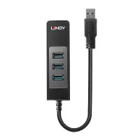 Lindy 43176 jaotur USB 3.2 Gen 1 (3.1 Gen 1) Type-A 5000 Mbit/s Must – pilt 7