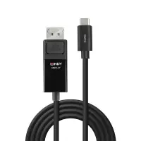 Lindy 43342 videokaabliadapter 2 m USB tüüp-C DisplayPort Must – pilt 2