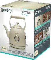 Gorenje | Kettle | K17CLIN | Electric | 2000 W | 1.7 L | Plastic/Metal | 360° rotational base | Beige