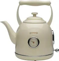 Gorenje | Kettle | K17CLIN | Electric | 2000 W | 1.7 L | Plastic/Metal | 360° rotational base | Beige – pilt 3