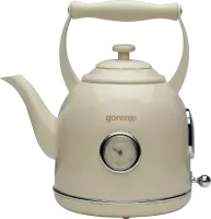 Gorenje | Kettle | K17CLIN | Electric | 2000 W | 1.7 L | Plastic/Metal | 360° rotational base | Beige