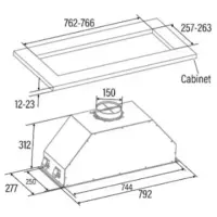 CATA | Hood | GT-PLUS 75 X /M | Canopy | Energy efficiency class C | Width 79.2 cm | 645 m³/h | Mechanical control | EcoLed | Stainless Steel – pilt 5