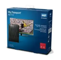 External HDD|WESTERN DIGITAL|My Passport AV-TV|1TB|USB 2.0|USB 3.0|Colour Black|WDBHDK0010BBK-EESN