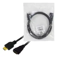 Logilink | HDMI Cable Type A Male - HDMI Type A Female | CH0056 | HDMI Type A Female | HDMI Type A Male | HDMI to HDMI | 2 m