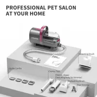 PETKIT | Air Clipper Pet Grooming Vacuum Kit 5in1 | LM4 | Grey/White