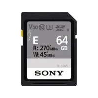 Sony | UHS-II Memory Card | SF-E SDXC Class10 | 64 GB | SDXC Memory Card | Flash memory class U3, V30