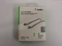 SALE OUT. BELKIN BOOST CHARGE USB-C to Lightning Cable, 1M, White Belkin BOOST CHARGE CAA003bt1MWH USB-C to Lightning, DAMAGED PACKAGING, 1 m, White