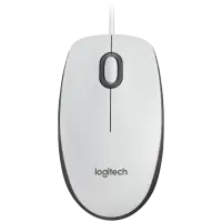 LOGITECH M100 Corded Mouse-WHITE