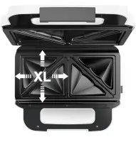 Tefal Snack XL SW7011 võileivagrill 850 W Valge, Roostevaba teras – pilt 15