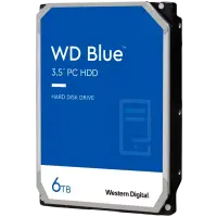 HDD Desktop WD Blue 6TB CMR, 3.5'', 256MB, 5400 RPM, SATA 6Gbps