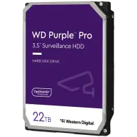 HDD Video Surveillance WD Purple Pro 22TB CMR (3.5'', 512MB, 7200 RPM, SATA 6Gbps, 550TB/year)