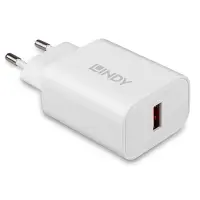 Lindy 73412 mobiilseadme laadija Nutitelefon, Tahvel Valge Vahelduvvool Kiirlaadimine Hoonesisene, Hooneväline