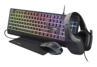 Trust GXT 792 QUADROX klaviatuur Hiir kaasa arvatud Mängimine USB QWERTY Ameerika inglise keel Must – pilt 7