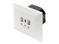 Digitus | Socket with USB A & USB-C Ports, flush mounted