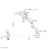 Neomounts DS70PLUS-450BL1 monitori kinnitus ja alus 124,5 cm (49") Laud Must – pilt 5