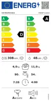 LG | Washing Machine with Dryer | F4DR711S2H | Energy efficiency class A | Front loading | Washing capacity 11 kg | 1400 RPM | Depth 56.5 cm | Width 60 cm | Display | LED | Drying system | Drying capacity 6 kg | Steam function | Direct drive | Wi-Fi | White – pilt 5