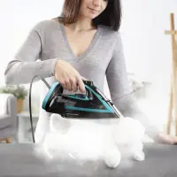 TEFAL | Iron | FV8066E0 | Steam Iron | 3000 W | Water tank capacity 270 ml | Continuous steam 50 g/min | Steam boost performance 280 g/min | Black/Blue – pilt 20