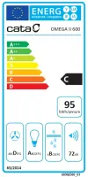 CATA | Hood | OMEGA 600 BK | Wall mounted | Energy efficiency class C | Width 60 cm | 645 m³/h | Mechanical | LED | Black – pilt 6