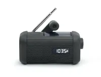 Muse | Portable Solar Radio with Crank and Flashlight | MH-08 MB | AUX in | Bluetooth | FM radio – pilt 7
