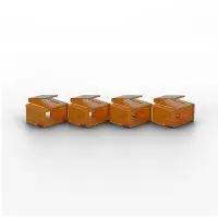 Lindy 40480 pordilukk Pordilukk + võti RJ-45 Oranž Akrüülnitriil butadieen stüreen (ABS)