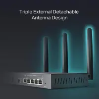 TP-Link Omada ER706W juhtmevaba ruuter Gigabit Ethernet Kaks sagedusala (2,4 GHz / 5 GHz) Must – pilt 5