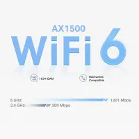 Wireless Router|TP-LINK|Wireless Router|1500 Mbps|Mesh|Wi-Fi 6|1x10/100/1000M|1x2.5GbE|DHCP|DECOX10(1-PACK)