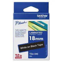 Brother TZ-E345 18mm White on Black P-Touch Label | Brother – pilt 3