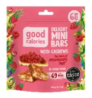 Mini batoonid GOOD CALORIES vaarikakoogi maitselised 17gx 6 (kogus 3 tükki)