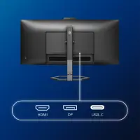 Philips | Monitor with Windows Hello Webcam | 34E1C5600HE/00 | 34 " | VA | 21:9 | 100 Hz | 4 ms | 3440 x 1440 pixels | 300 cd/m² | HDMI ports quantity 1 | Black | Warranty 36 month(s) – pilt 13