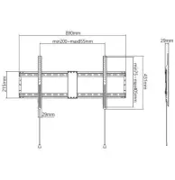 Gembird | Wall mount | Fixed | 43-90 " | Maximum weight (capacity) 70 kg | Black – pilt 2