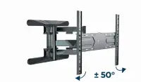 Gembird | Full-motion wall mount | WM-80ST-01 | Tilt, swivel, rotate | 40-80 " | Maximum weight (capacity) 50 kg | Black – pilt 4