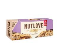 Küpsised NUTLOVE sarapuupähkli-kakao täidisega, šokolaadidražeedega, piimašokolaadiga kaetud 130g SV