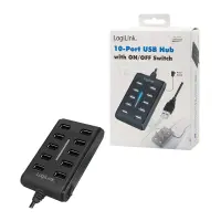 LogiLink UA0125 jaotur USB 2.0 480 Mbit/s Must