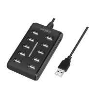 LogiLink UA0125 jaotur USB 2.0 480 Mbit/s Must – pilt 7