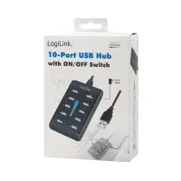 LogiLink UA0125 jaotur USB 2.0 480 Mbit/s Must – pilt 8