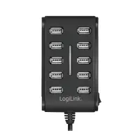 LogiLink UA0125 jaotur USB 2.0 480 Mbit/s Must – pilt 12