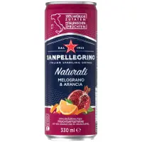 Karastusjook S.PELLEGRINO Naturali Melograno & Arancia 330 ml, purk (kogus 24 tükki)