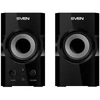 SVEN SPS-606 2x3W, Headphone front jack, Front power button and the volume control