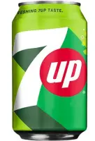 Karastusjook 7UP,  Sidruni- ja laimimaitseline karboniseeritud, 0,33 l purk (kogus 24 tükki)