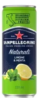 Karastusjook SANPELLEGRINO  Naturali Limone & Menta, gaseeritud, 0,33L, purk (kogus 24 tükki)