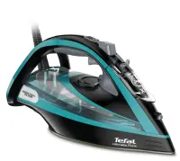 TEFAL | Ultimate Pure FV9844E0 | Steam Iron | 3200 W | Water tank capacity 350 ml | Continuous steam 60 g/min | Steam boost performance 250 g/min | Blue/Black – pilt 18