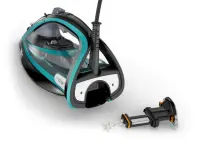 TEFAL | Ultimate Pure FV9844E0 | Steam Iron | 3200 W | Water tank capacity 350 ml | Continuous steam 60 g/min | Steam boost performance 250 g/min | Blue/Black – pilt 25