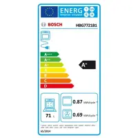 Bosch | Oven | HBG7721B1 | 71 L | Electric | Pyrolysis | Touch | Convection | Height 59.5 cm | Width 59.4 cm | Black – pilt 2