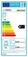 Bosch | Oven | HBG7221B1 | 71 L | Electric | Hydrolytic | Touch | Convection | Height 59.5 cm | Width 59.4 cm | Black – pilt 2