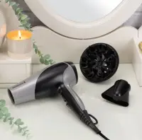 Remington Hair Dryer | D3190S | 2200 W | Number of temperature settings 3 | Ionic function | Diffuser nozzle | Grey/Black – pilt 3